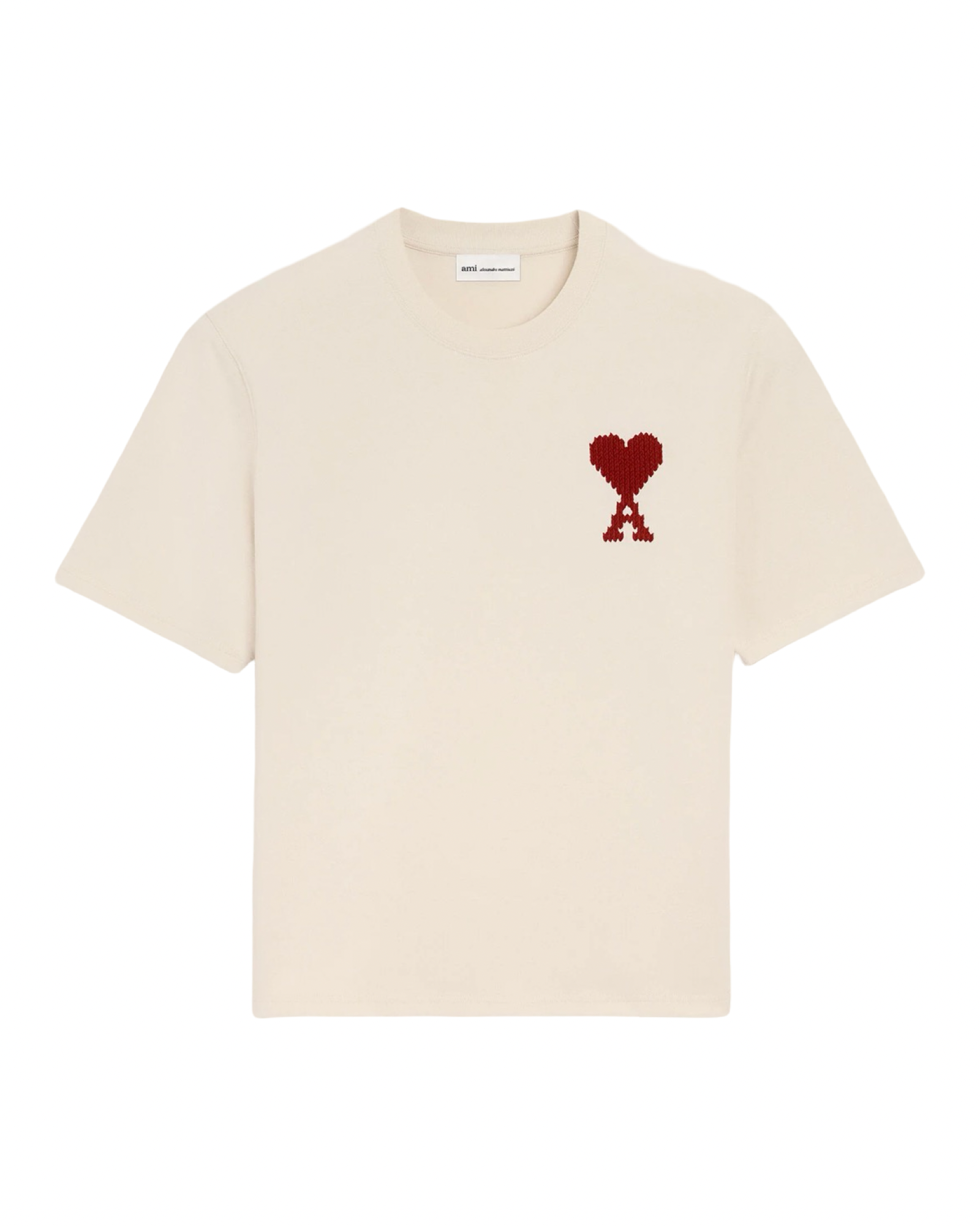 AMI PARIS AMI DE COEUR ZIGZAG EMBROIDERED T-SHIRT – DRIPNORD