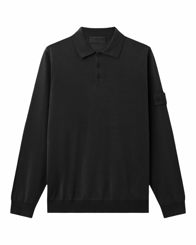 STONE ISLAND GHOST LOGO KNIT POLO