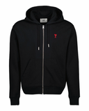 AMI PARIS AMI DE COEUR ZIP-UP HOODIE
