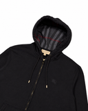 BURBERRY CHECK ZIP-UP HOODIE