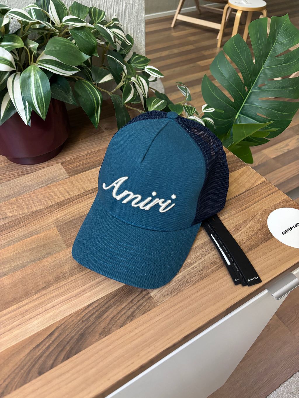 AMIRI SCRIPT TRUCKER CAP