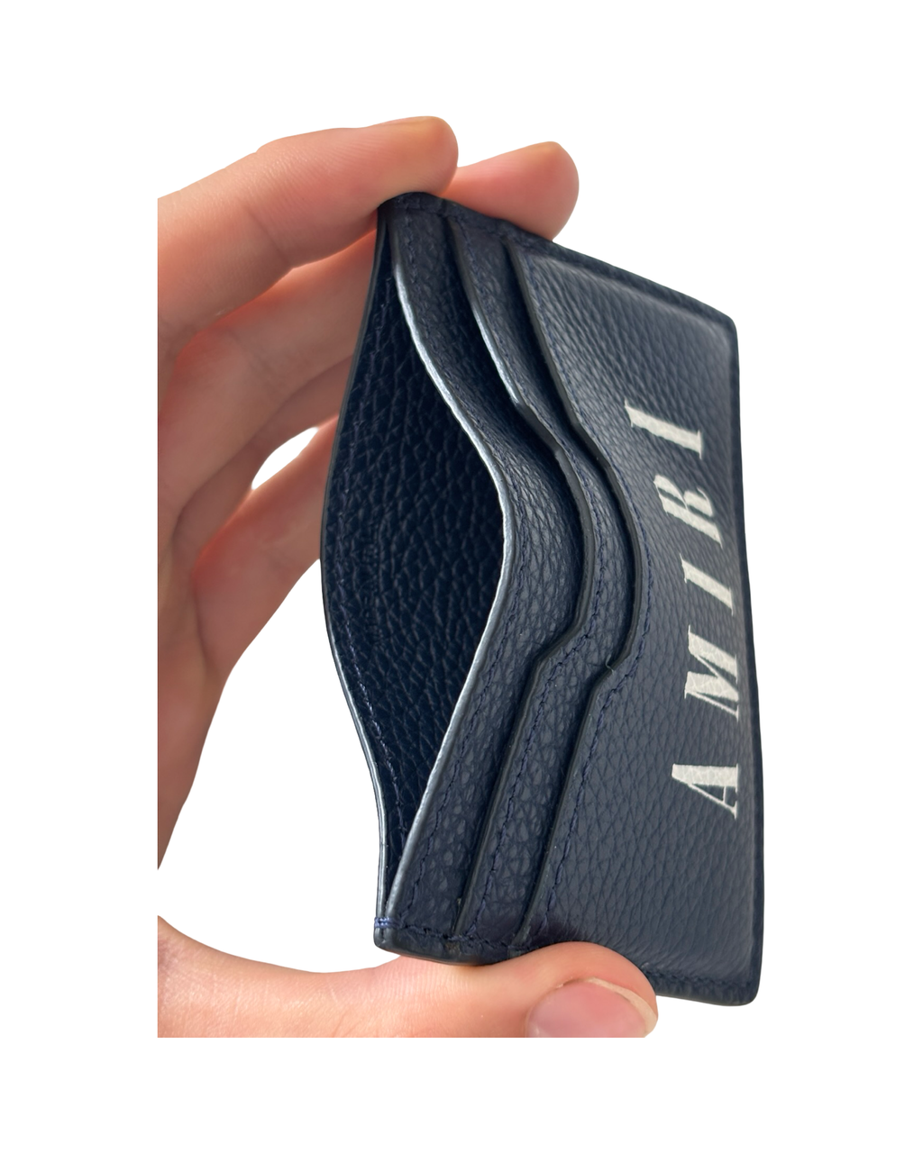 AMIRI LOGO LEATHER CARD HOLDER