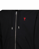 AMI PARIS AMI DE COEUR ZIP-UP HOODIE