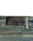 AMIRI COBRA EMBDOIDERED DISTRESSED JEANS