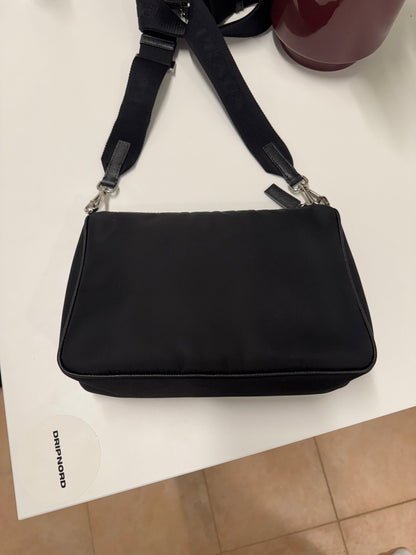 PRADA NYLON / SAFFIANO LEATHER SHOULDER BAG