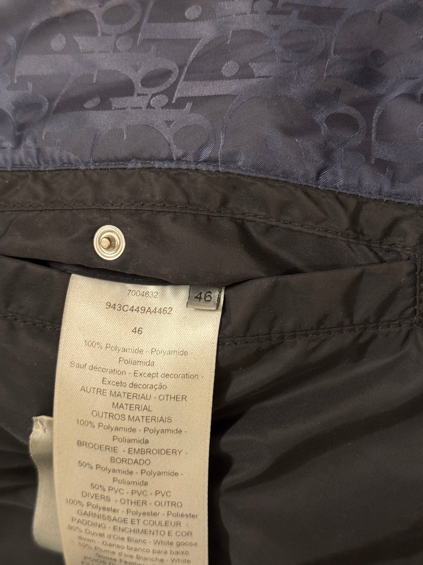 CHRISTIAN DIOR OBLIQUE DOWN JACKET