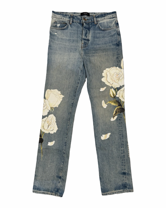 AMIRI FLOWER PAINTED JEANS