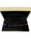 VAN CLEEF & ARPELS ALHAMBRA 18k 5MOTIFS ONYX GOLD BRACELET