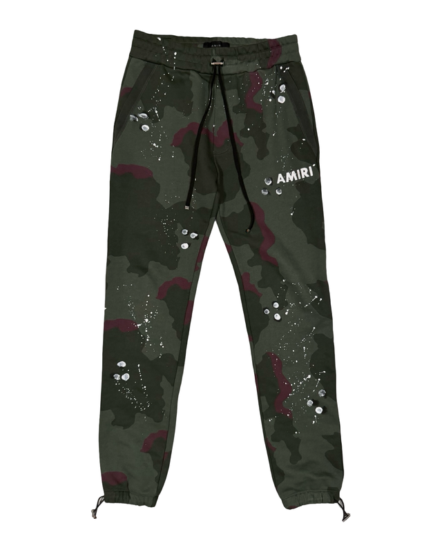 AMIRI CAMO LOGO SWEATPANTS