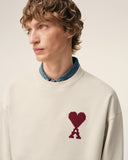 AMI PARIS AMI DE COEUR ZIGZAG EMBROIDERED COLLEGE