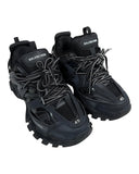 DRIPNORD Balenciaga black mesh and leather Track trainers with white laces and logo detail. Size 42EU.