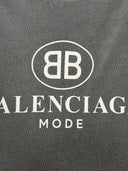 DRIPNORD dark grey cotton t-shirt with white Balenciaga logo and 'MODE' text. Size M fits L.