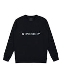 DRIPNORD black cotton crewneck sweatshirt with white GIVENCHY logo on the front. Size M fits L.