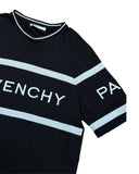 DRIPNORD black cotton t-shirt with white Givenchy Paris logo and GIVENCHY text detail.