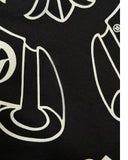DRIPNORD black cotton hoodie with white graphic print, size M fits L, Paris exclusive.