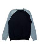 DRIPNORD black and grey raglan sleeve sweatshirt, size M/L, cotton blend, casual wear.
