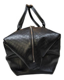 DRIPNORD black Intrecciato-woven calfskin holdall duffel bag with twin carry handles and a two-way zip closure.