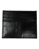 DRIPNORD black leather card holder with multiple card slots and stitched detailing.
