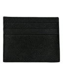 DRIPNORD black Saffiano leather card holder with multiple card slots.