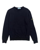 DRIPNORD black Stone Island crewneck sweatshirt with signature compass logo badge on the sleeve. Cotton material.