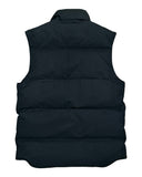 DRIPNORD Canada Goose Black Label puffer vest, size L, black, sleeveless, collared, quilted design.