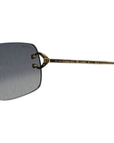 DRIPNORD rimless gold frame sunglasses with gradient grey lenses featuring the Cartier logo pattern.