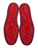DRIPNORD Christian Louboutin Junior Spikes red rubber soles with signature script logo. Made in Italy.
