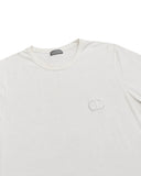 DRIPNORD DIOR CD ICON T-SHIRT in off-white cotton. Features embroidered CD logo on chest. Crew neck, short sleeves.