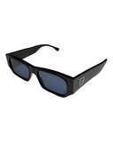 DRIPNORD Fendi FF Squared sunglasses in black acetate with blue lenses and FF logo detail on the arms.
