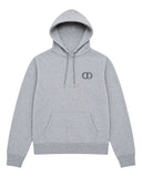 DRIPNORD grey cotton DIOR CD ICON HOODIE with embroidered logo and front pocket. Relaxed fit.