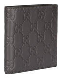 DRIPNORD Gucci GG bifold wallet in grey embossed leather, made in Italy.