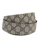 DRIPNORD Gucci GG Supreme belt in beige and navy canvas with signature GG pattern. Size 115cm.