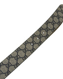 DRIPNORD Gucci GG Supreme belt in beige and navy monogram canvas, size 115cm.
