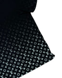 DRIPNORD black t-shirt with all-over grey Louis Vuitton monogram pattern, short sleeves.