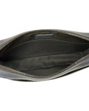 DRIPNORD Louis Vuitton Shadow Duo Messenger bag interior, grey leather with zip closure.