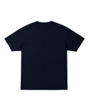 DRIPNORD navy blue cotton t-shirt with crew neck and short sleeves, size S fits L.