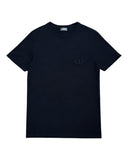 DRIPNORD navy blue cotton t-shirt with embroidered CD Icon logo on chest, crew neck, short sleeves, size S.
