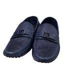 DRIPNORD navy blue Louis Vuitton loafers with LV logo detail. Men's size 8.5.