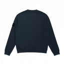 DRIPNORD dark grey Stone Island crewneck sweatshirt with signature badge on left sleeve, size L.
