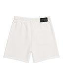 DRIPNORD white Amiri Arts District shorts with elastic waistband and back pocket.